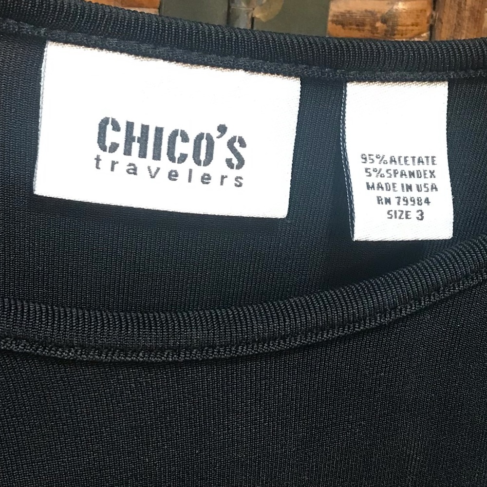 Chico’s Travelers Black T-shirt - Picture 3 of 5